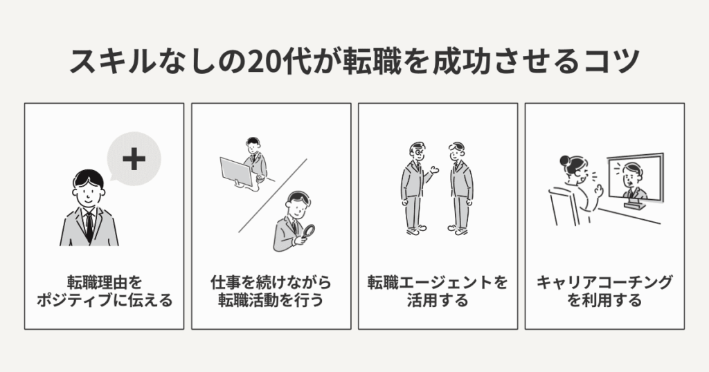 転職したいけどスキルがない20代が転職を成功させるコツ