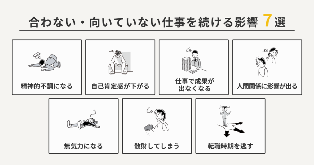 向いてない仕事を続ける7つの影響