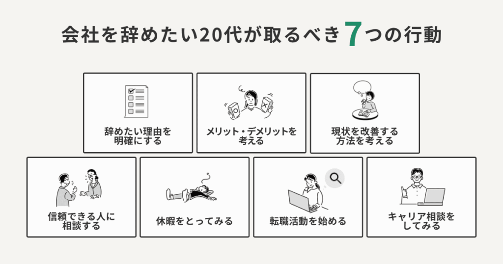 会社を辞めたい20代が取るべき7つの行動