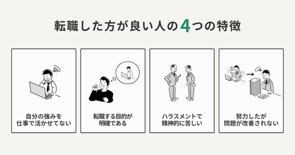 転職した方が良い人の4つの特徴