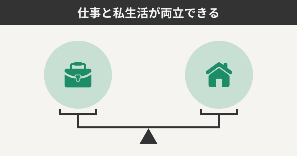 仕事と私生活が両立できる