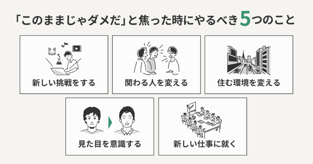 「このままじゃダメだ」と焦るときにやるべき5つのこと