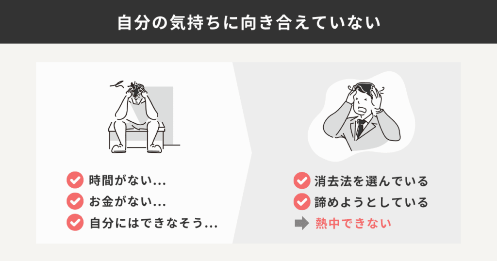 自分の気持ちに向き合えていないから