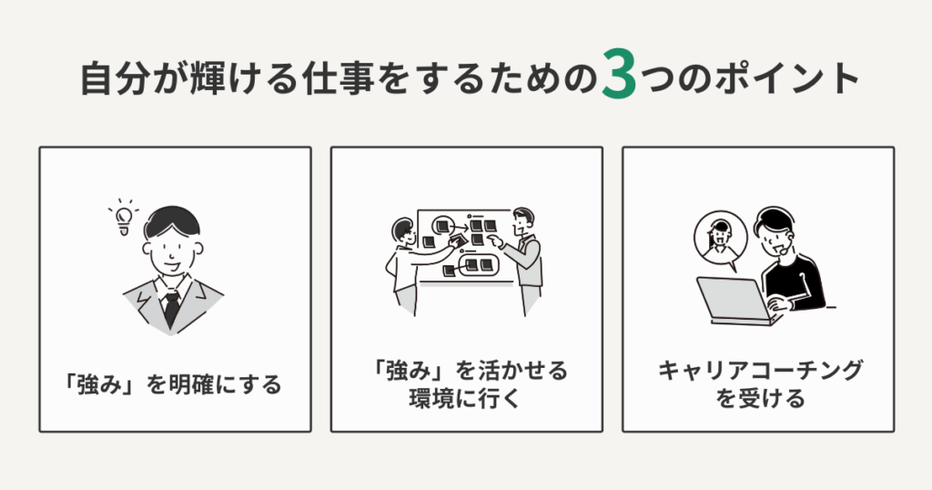 自分が輝ける場所をするための3つのポイント