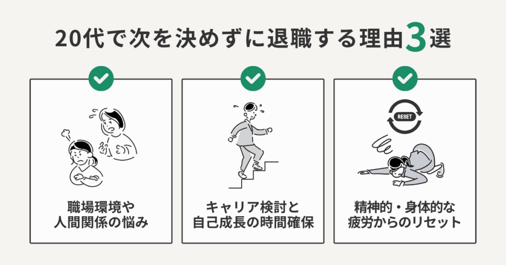 20代で次を決めずに退職する理由3選