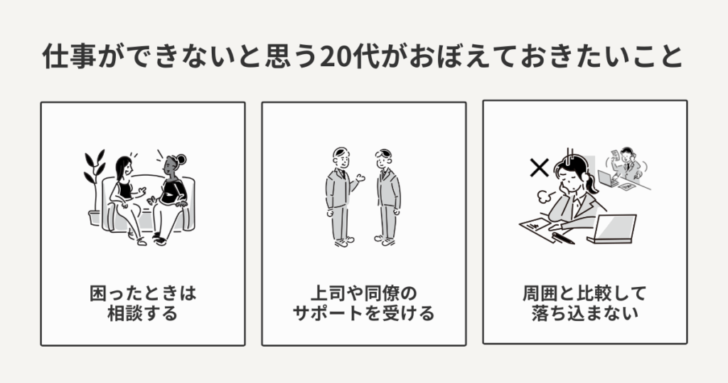 仕事ができないと思う20代がおぼえておきたいこと