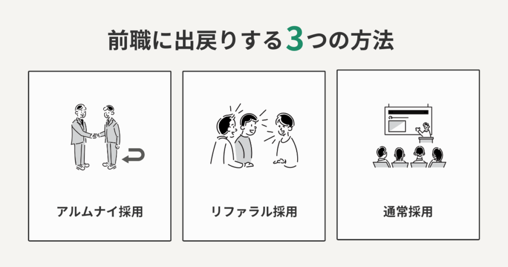 前職に出戻りする3つの方法