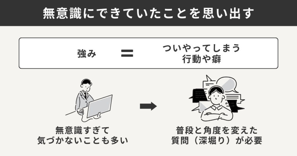 無意識にできていたことを思い出す