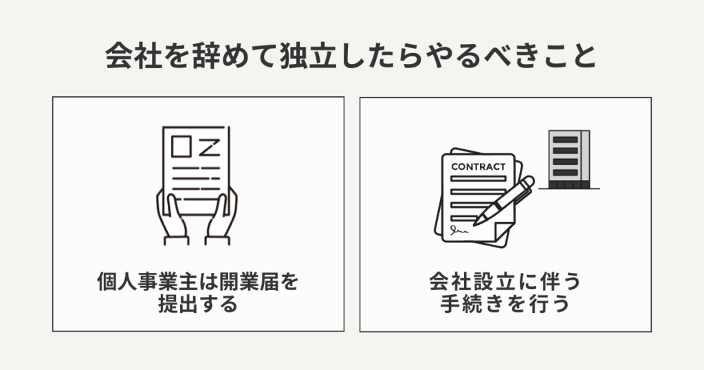 会社を辞めて独立したらやるべきこと