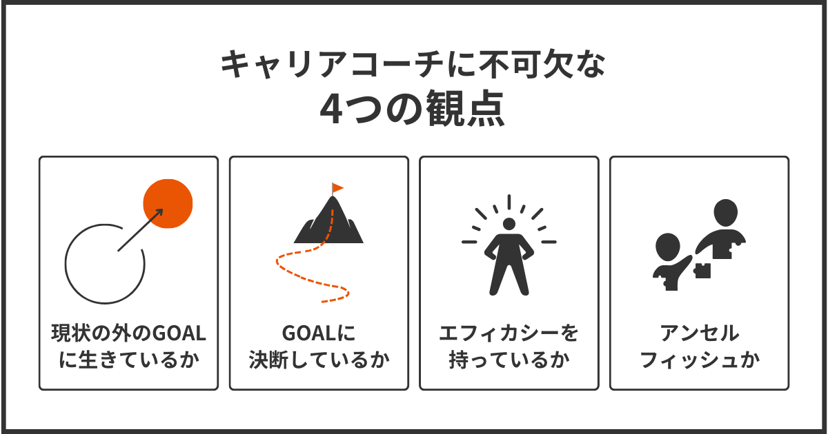 キャリアコーチに不可欠な4つの観点