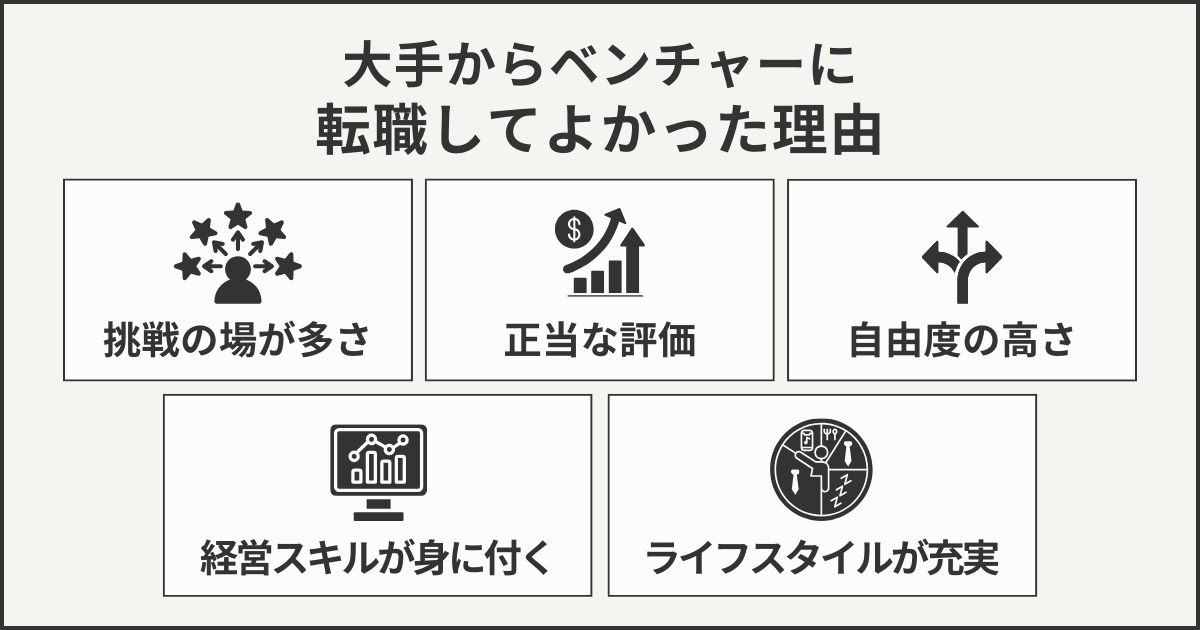 大手からベンチャーに転職してよかった理由