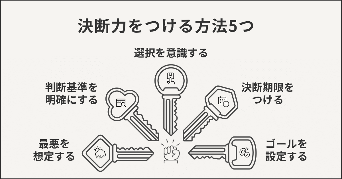 決断力をつける方法5つ
