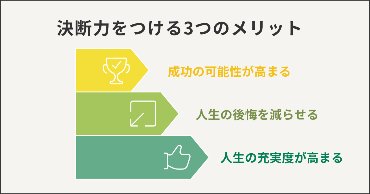 決断力をつける3つのメリット