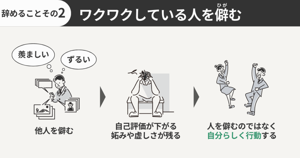 ワクワクしている人を僻む