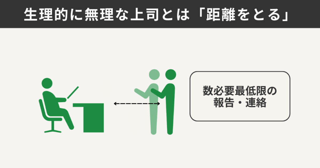 生理的に無理な上司とは「距離をとる」