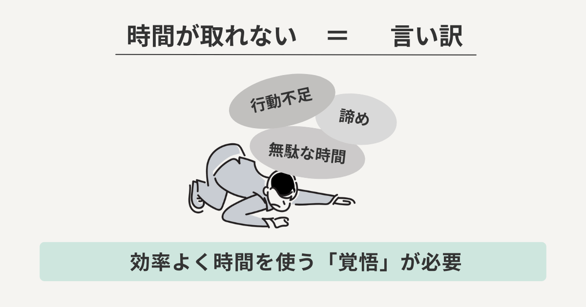 時間が取れない=言い訳