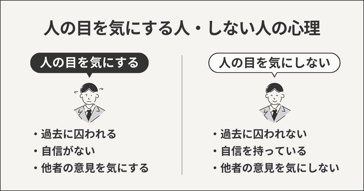 人の目を気にする人・しない人の心理
