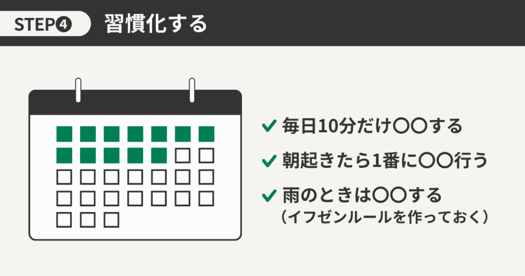 習慣化する