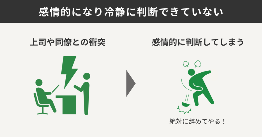 感情的になり冷静に判断できていない