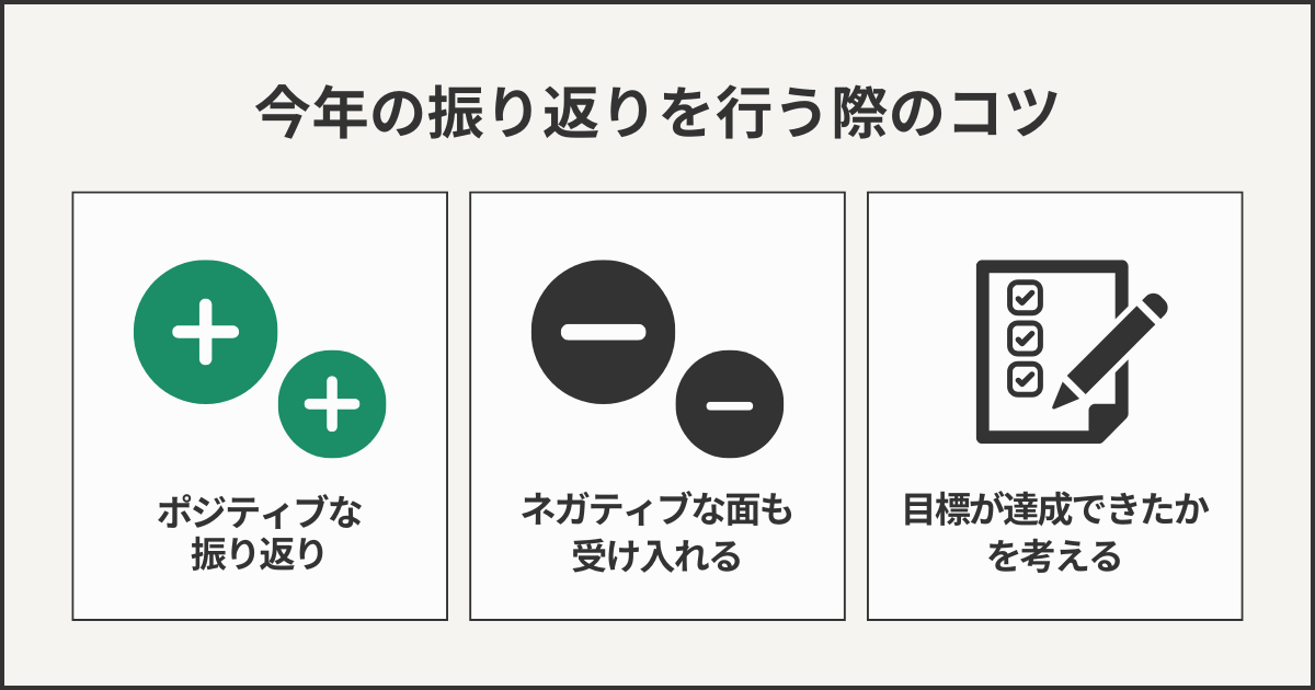 今年の振り返りを行う際のコツ