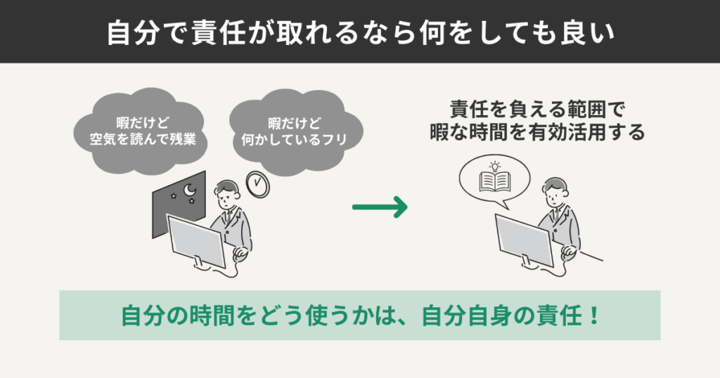 自分で責任が取れるなら何をしてもいい