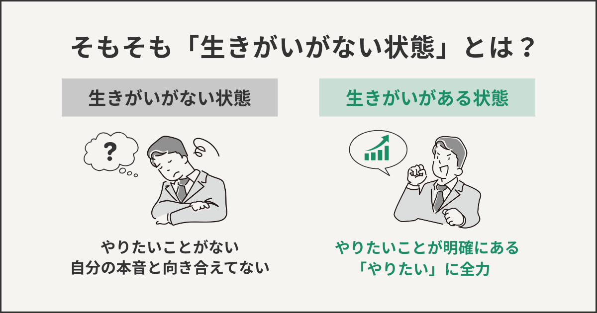 そもそも「生きがいがない状態」とは?