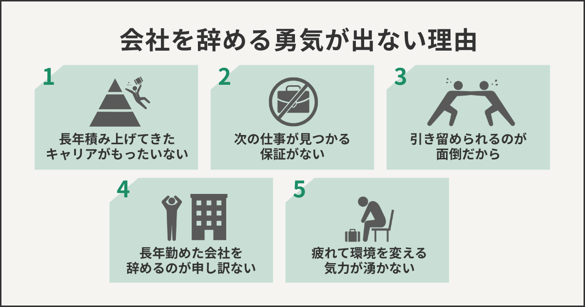 会社を辞める勇気が出ない理由