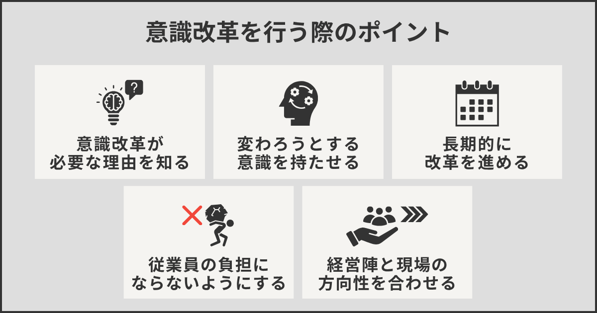 意識改革を行う際のポイント
