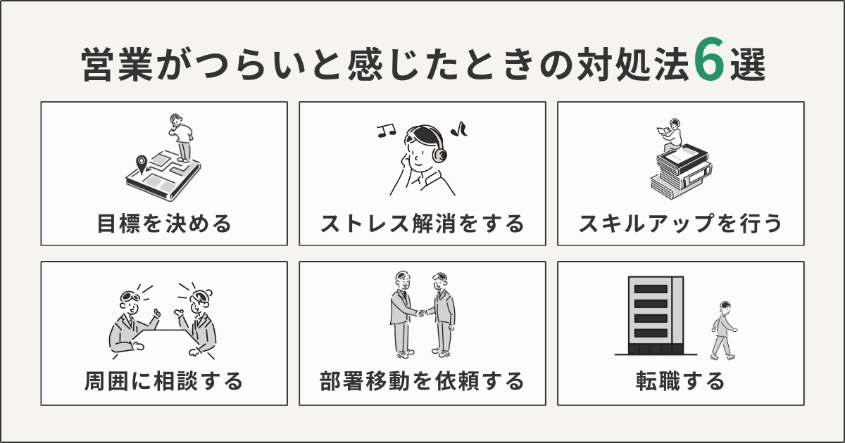 営業がつらいと感じたときの対処法6選