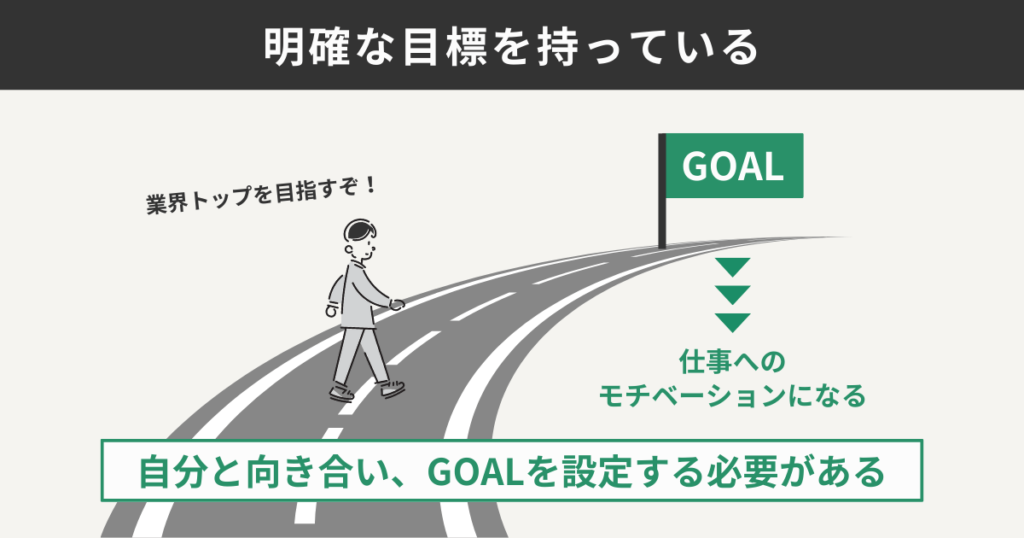 明確な目標を持っている