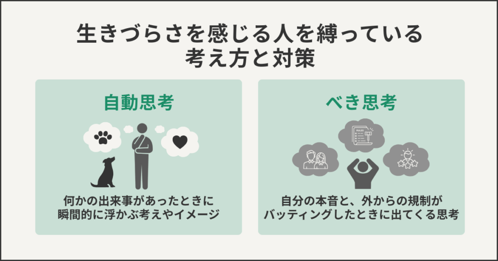 生きづらさを感じる人を縛っている考え方と対策
