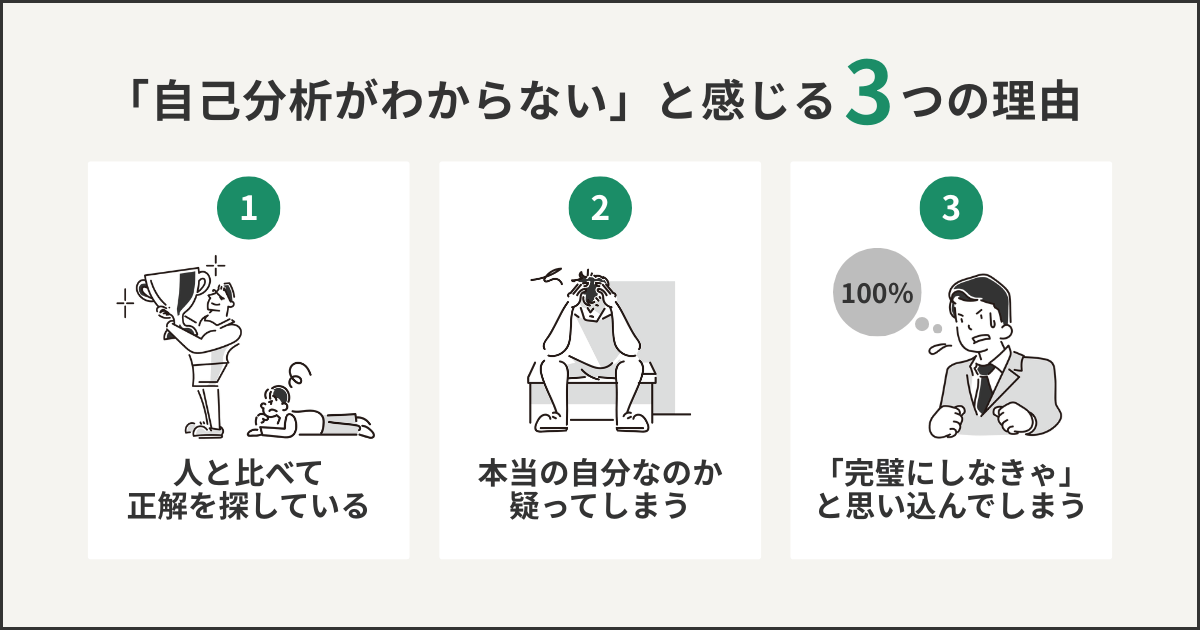 「自己分析がわからない」と感じる3つの理由