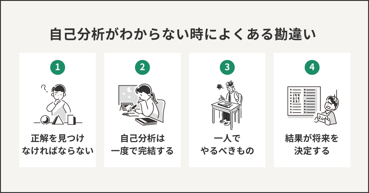 自己分析がわからない時によくある勘違い