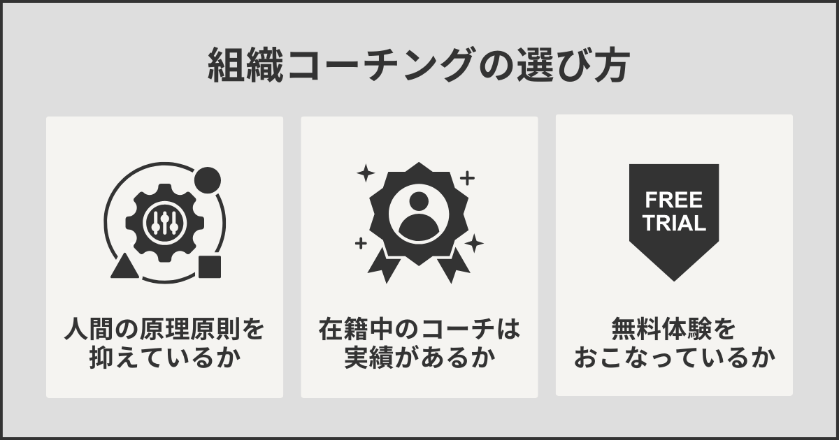 組織コーチングの選び方