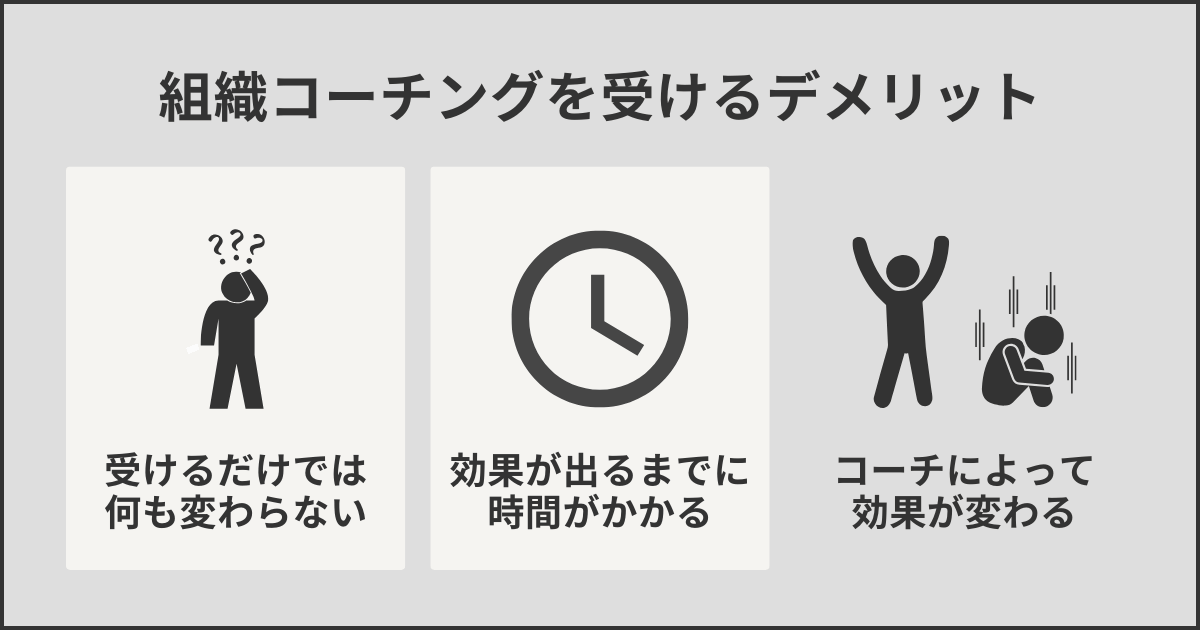 組織コーチングを受けるデメリット