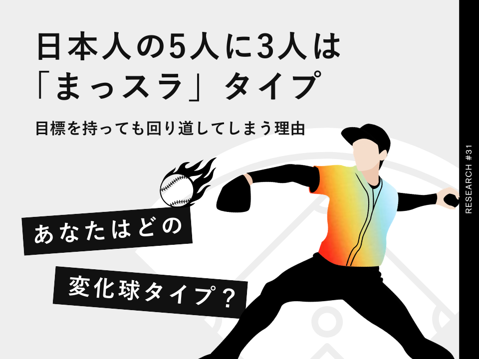 【変化球タイプ診断】日本人の5人に3人は「まっスラ」タイプ。まっすぐな生き方ができない原因は「本当のGOAL（目標）」が見つけられていないこと